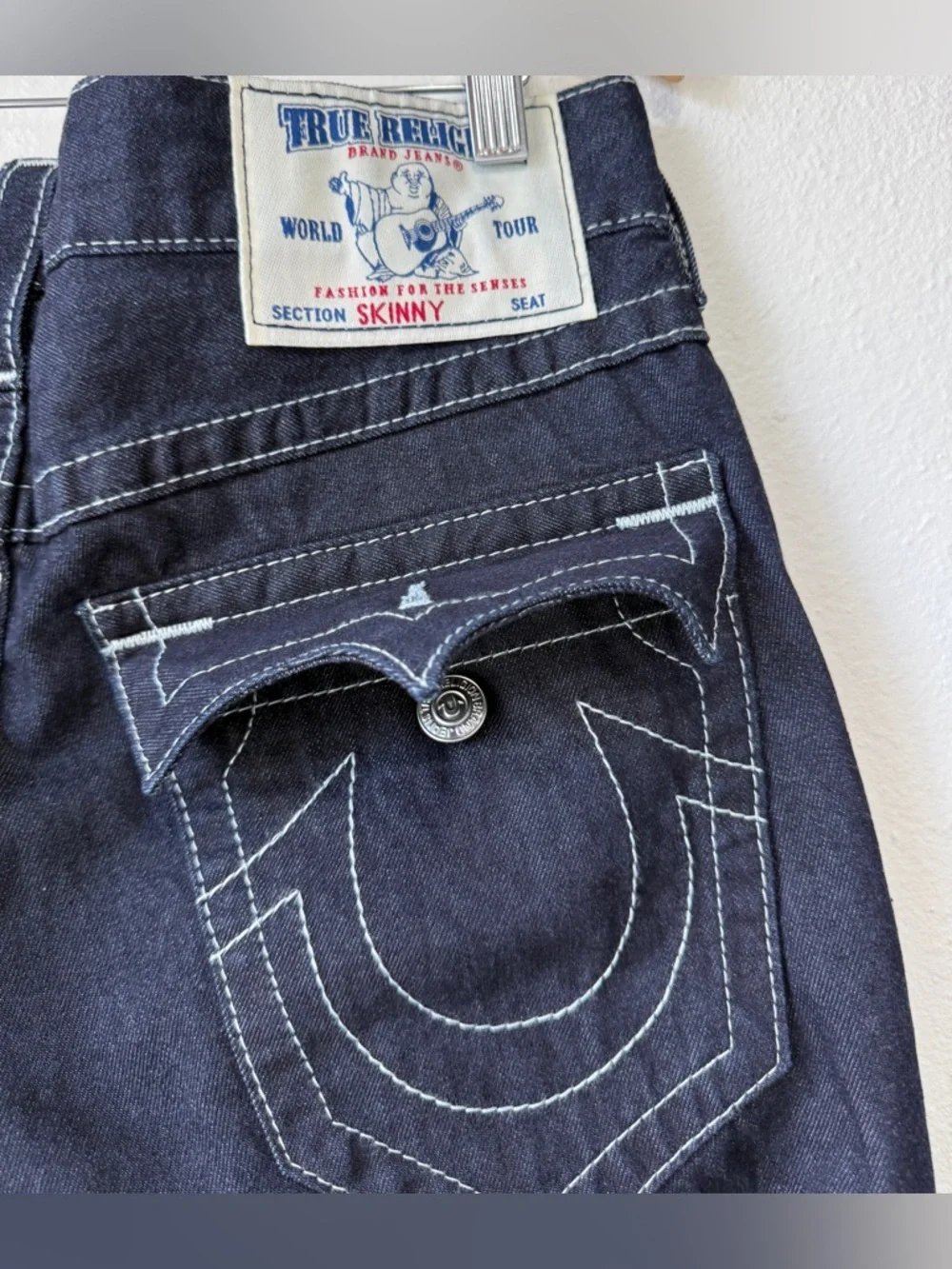 True Religion Skinny Dark Wash Jeans Size 32 Made in USA